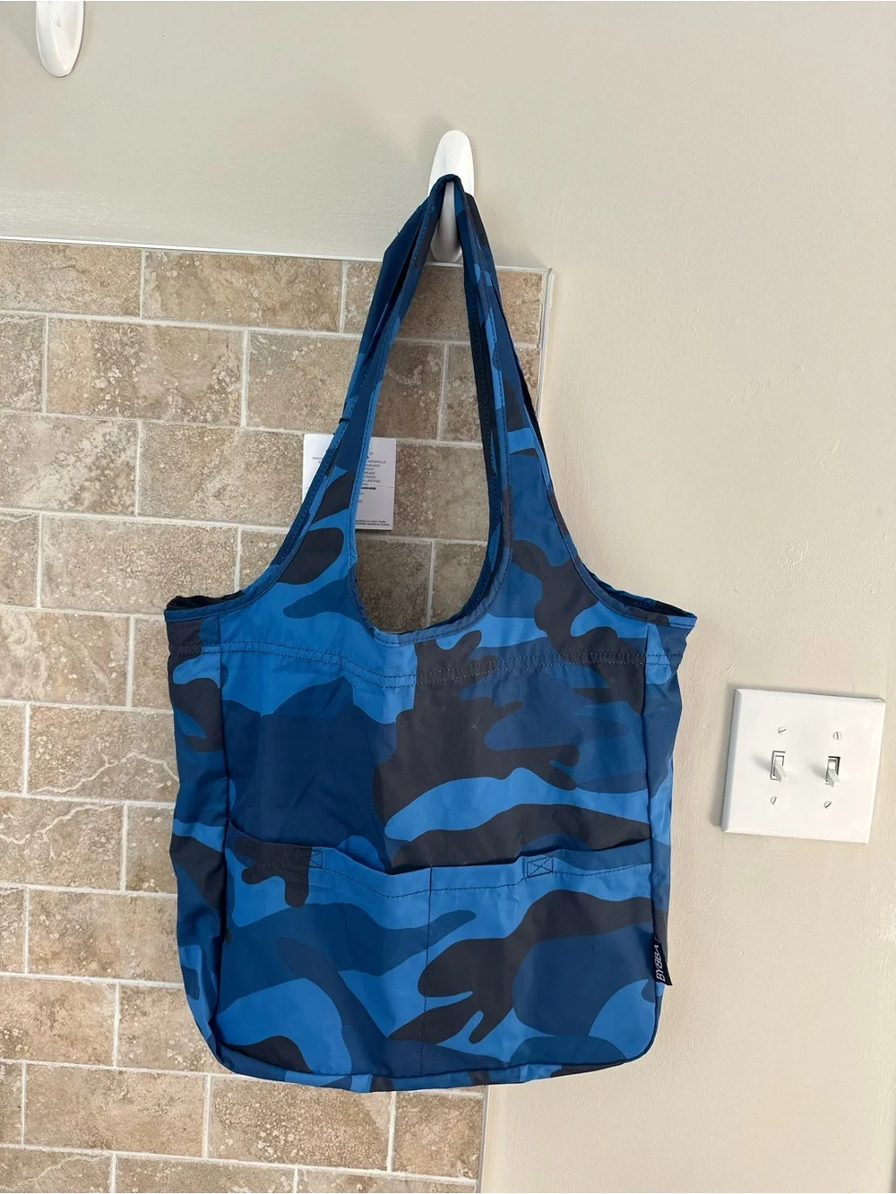 BYBBA the BALOS blue camo tote bag